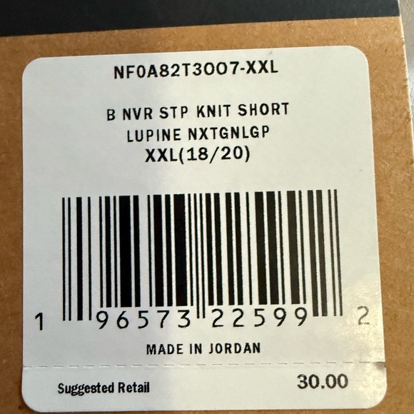 The North Face Lavender and Navy Graphic Shorts - Picture 4 of 6